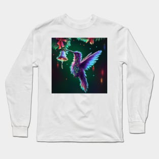 Cute Hummingbird Drawing Long Sleeve T-Shirt